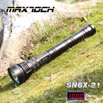 Maxtoch SN6X-21 XML T6 Linterna de 1000 lúmenes táctica con correa